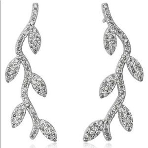 Vine cubic zirconia earrings